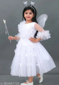 Net Frocks - White