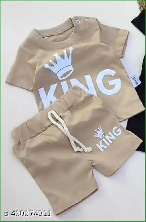 Hosiery Cotton Clothing Set - Cream