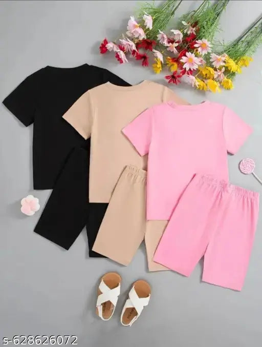 Cotton Clothing Set - Grey & Grey Melange