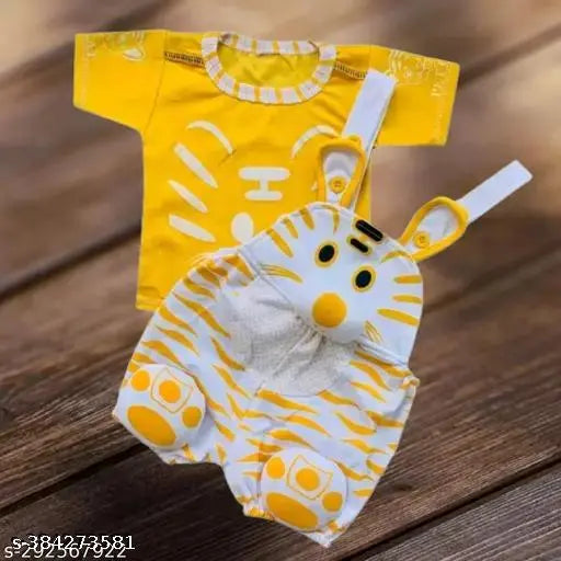 Cotton Kids Clothing Set - Yellow & White
