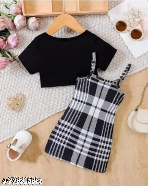 Cotton Blend Frocks & Dresses - Black