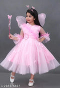Net Frocks & Dresses - Pink