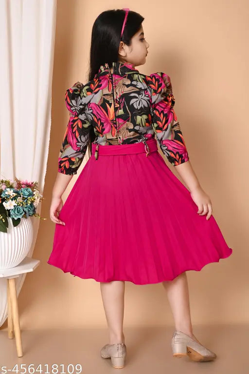 Cotton Blend Frocks & Dresses - Pink