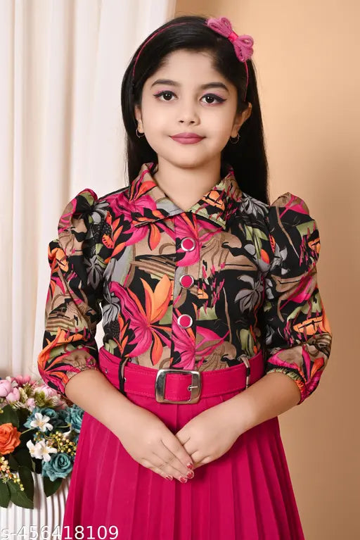 Cotton Blend Frocks & Dresses - Pink