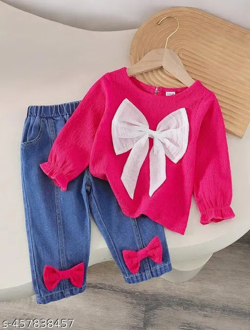 Cotton Blend Kids Clothing Set - Pink & Blue