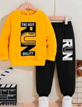 Hosiery Cotton Boys Clothing Set - Yellow & Black