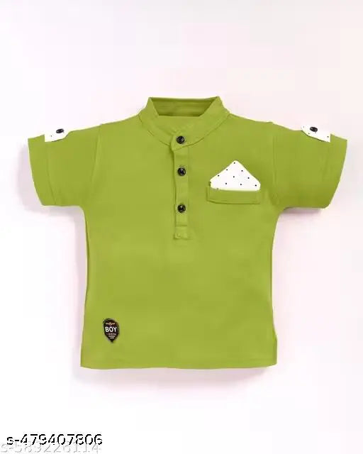 Hosiery Cotton Boys Clothing Set - Green & White