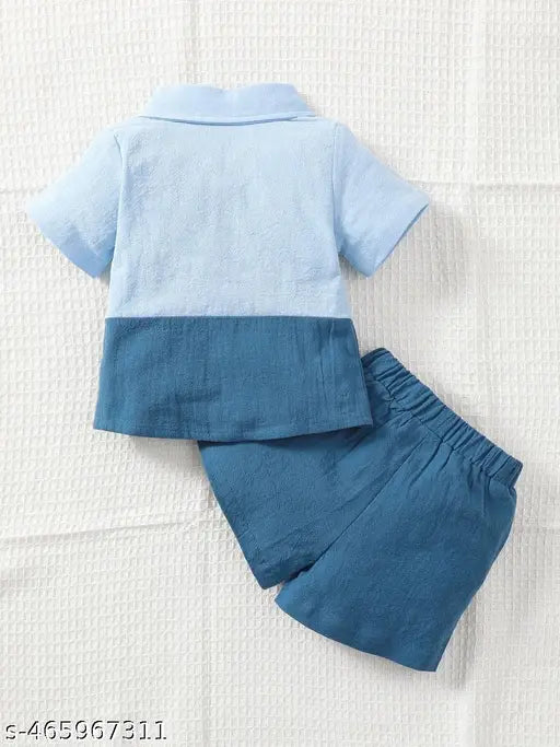 Polycotton Boys Clothing Set - Multicolor & Blue