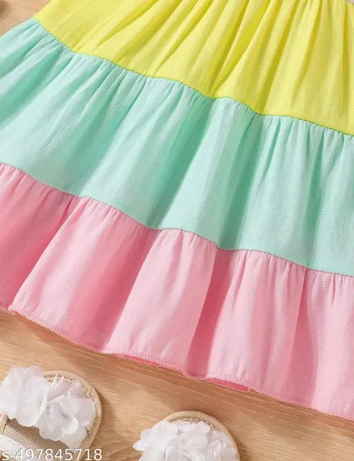 Rayon Frocks & Dresses - Multicolor
