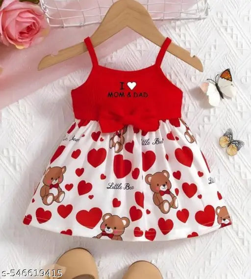 Cotton Blend Frocks - Pink